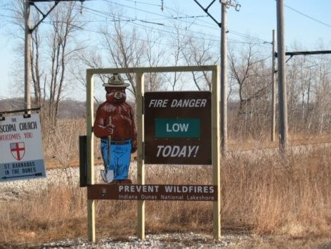 beverly-shores-fire-danger-sign